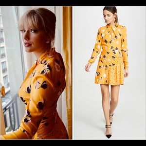 Self Portrait floral twist neck dress